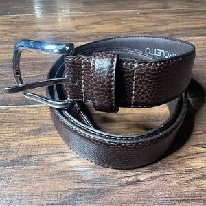 Broletto Brown Pebbled Leather Belt